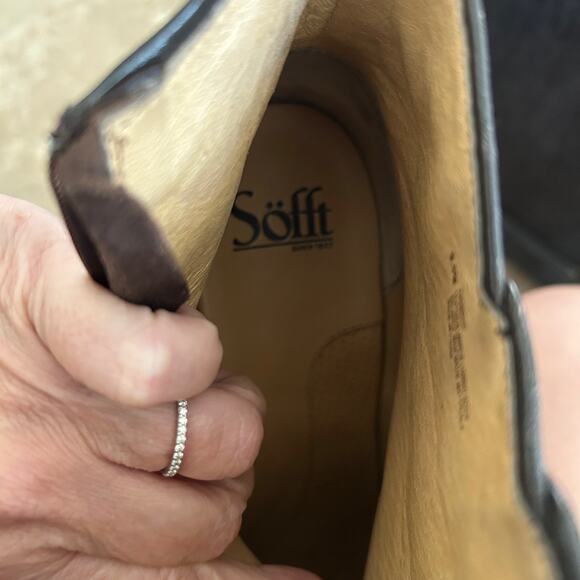 Sofft Ankle Bootie Womens 9.5 Brown Suede Zip Ankle Bootie Kitten Heel Comfort - Picture 7 of 8